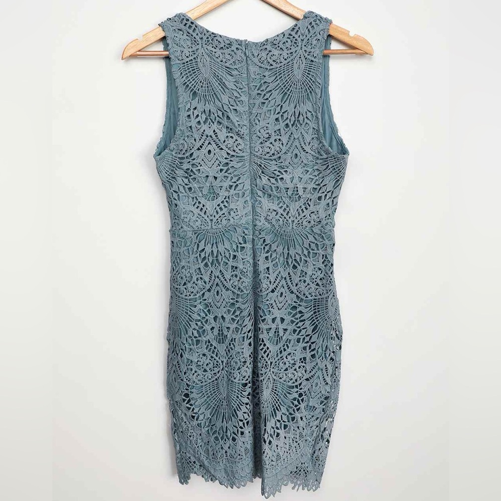 Lulus Truly Beloved Dusty Blue Lace Bodycon Dress NWT - Picture 6 of 16